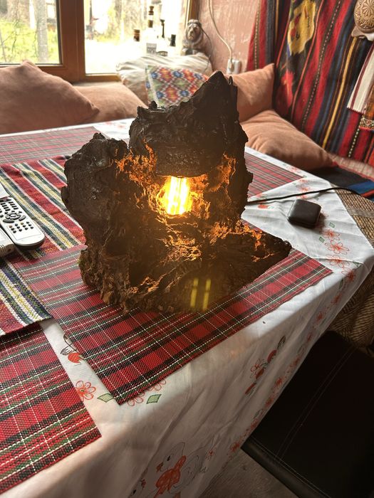 Ръчно изработена лампа от дърво!