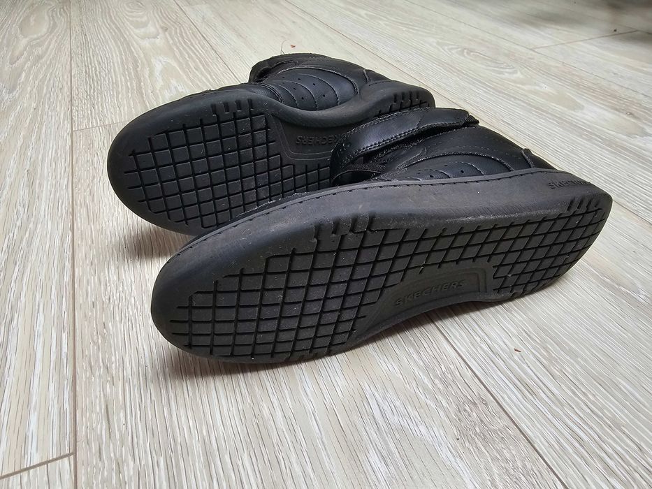 Skechers pantofi sport mid-cut piele ecologica cu velcro Negru 36