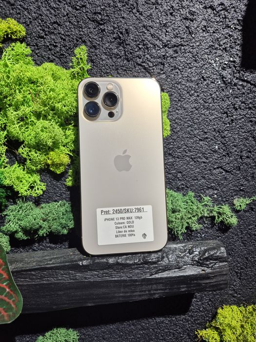 iPhone 13 Pro Max 128gb Gold Neverlocked Bat 100%/Fact+Garantie
