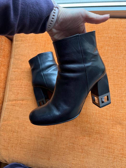 Боти на ток, естествена кожа Gianni