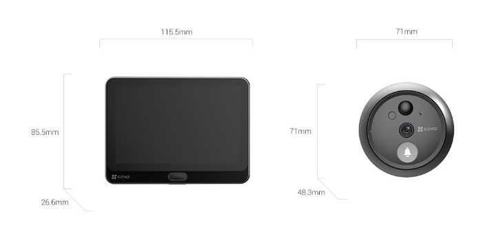 Sonerie wireless cu monitor HP4 Ezviz CS-HP4