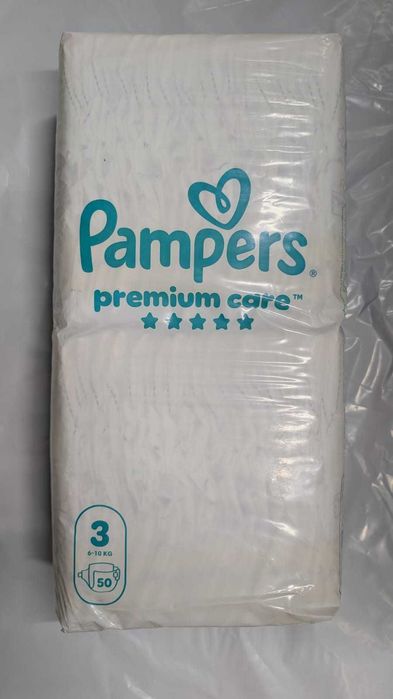 Pachet 3 x Pampers Premium Care, mărimea 3 (6–10 kg), 50 buc/pachet