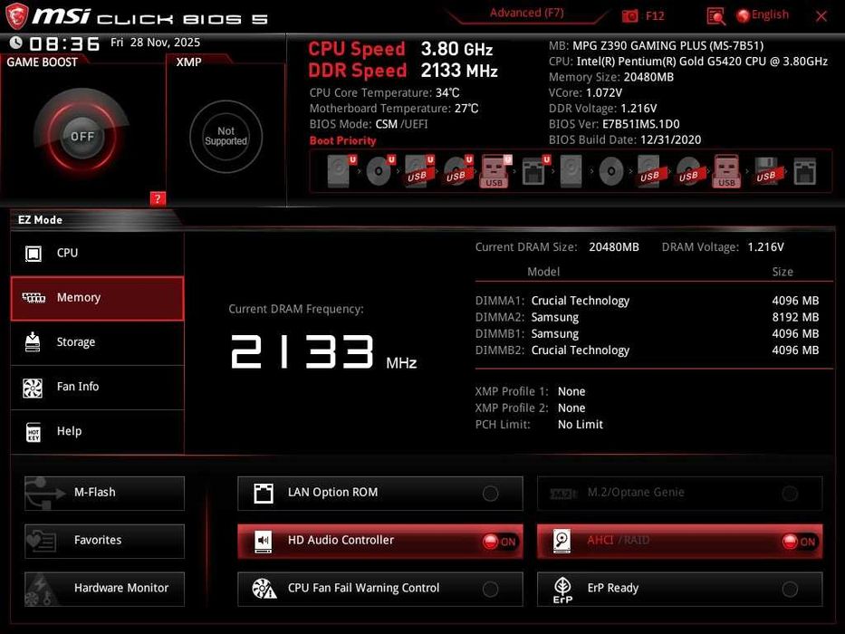 Дъно Дънна платка MSI MPG Z390 GAMING PLUS 1151 DDR4 OVERCLOCK