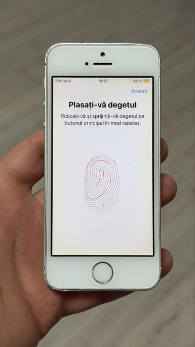 iPhone 5 SE Silver Neverlock-32GB-88%--Amprenta OK-Perfect Functional-