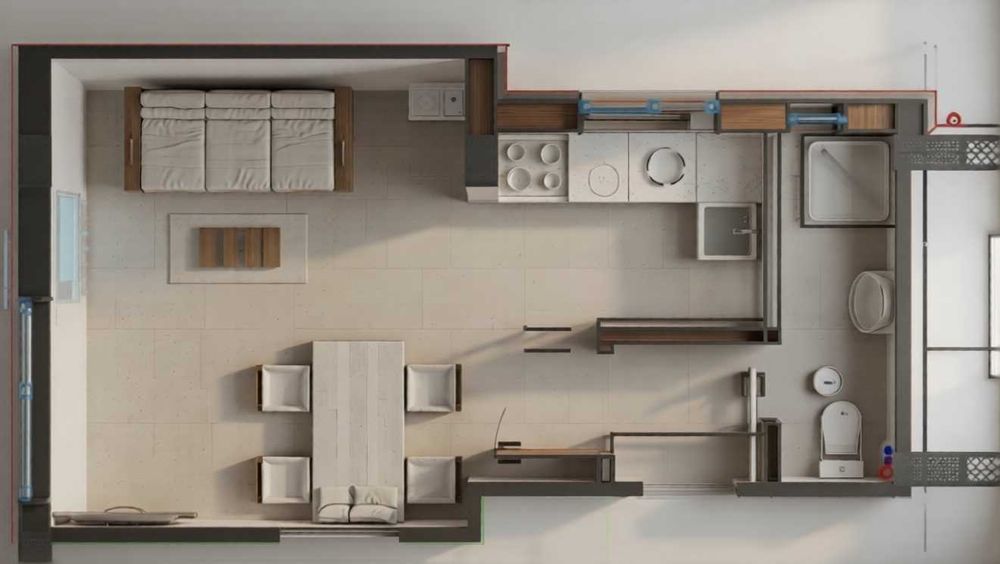 АКТ 15 Едностаен апартамент в Гагарин с тераса