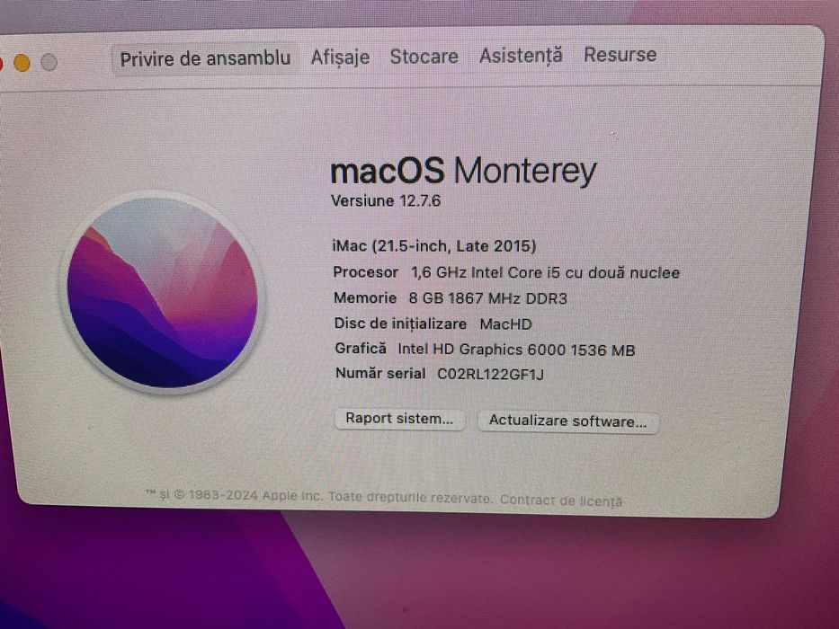 Vând iMac late 2015 impecabil full box
