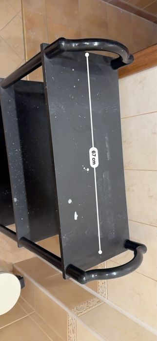 Черна етажерка с 3 рафта – 67х28х70 см