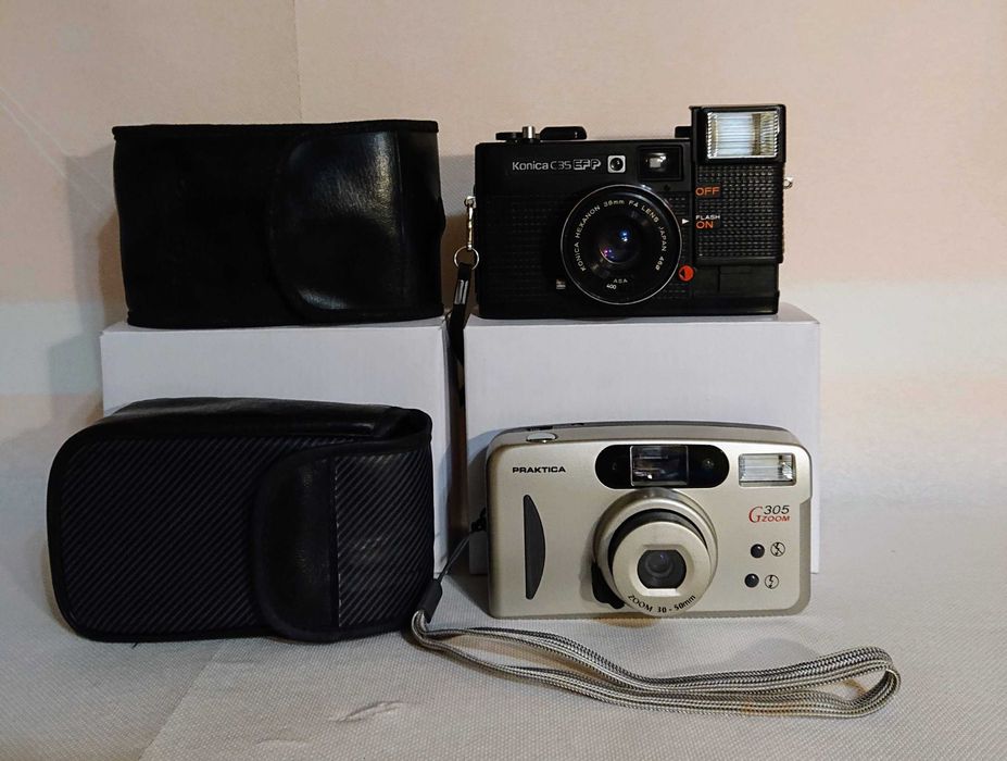 Aparat foto film 35 mm / point and shoot / zoom / stare f. buna* / bonus inca un aparat / Ricoh / Voigtlander / Konica / Porst / Elikon