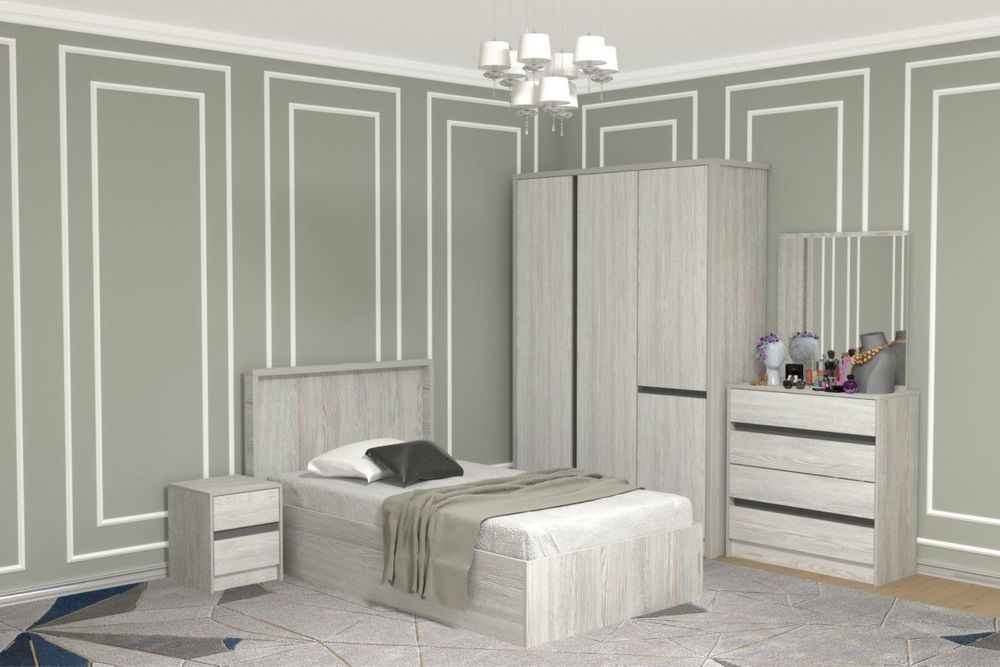 Односпальный гарнитур Хай-тек