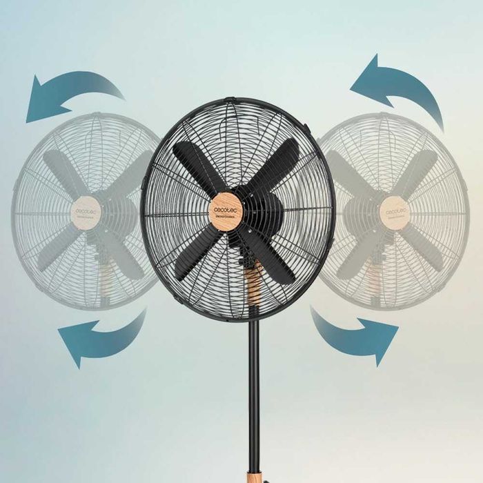 Подов вентилатор Cecotec EnergySilence Woodstyle, 50W, дървесен вид