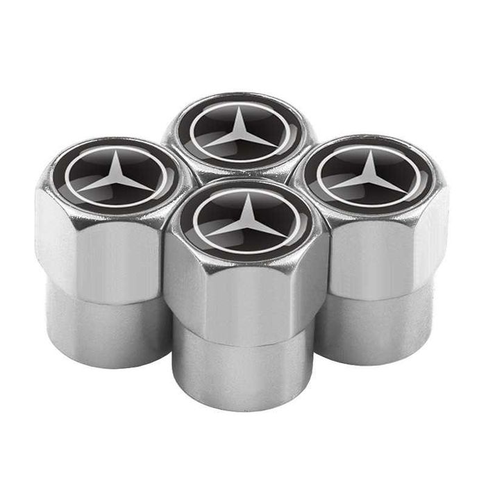 Set 4 capacele negre valva / ventil roata Mercedes