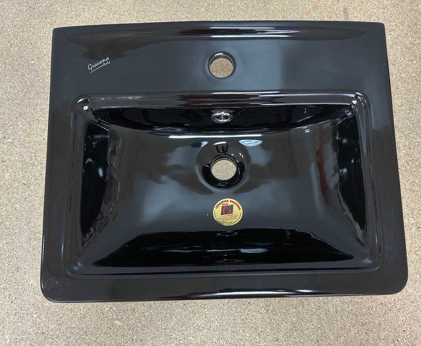 Черна порцеланова мивка за баня Gravena Italy – дизайнерска, НОВА