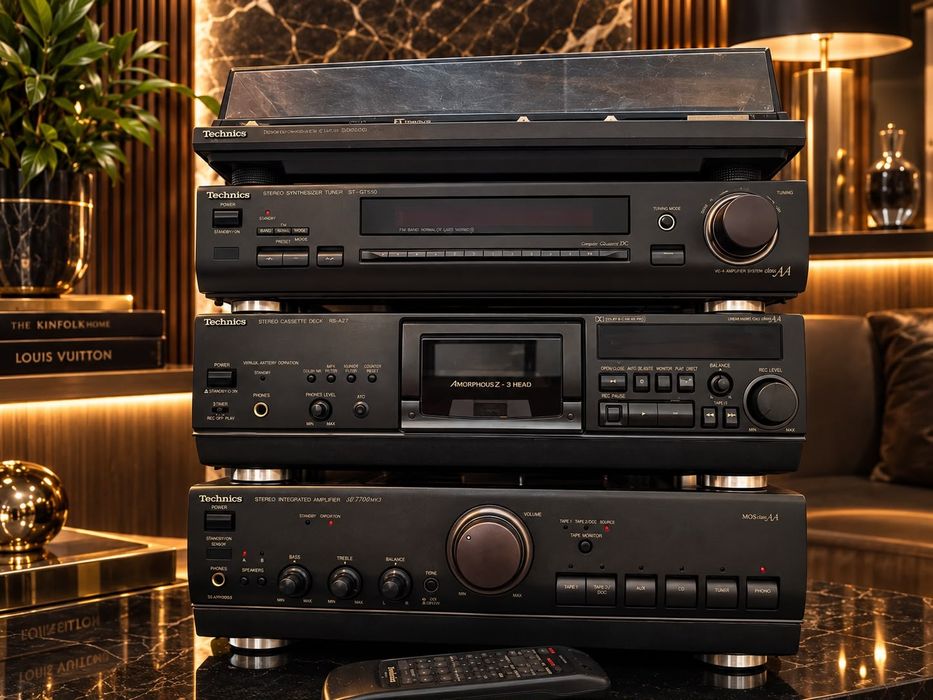 Linie Technics : Deck RS- AZ 7 ,  Amplifier A700MK3 +telecomanda , Tuner ST-GT 550 Pick up  SL-BD3