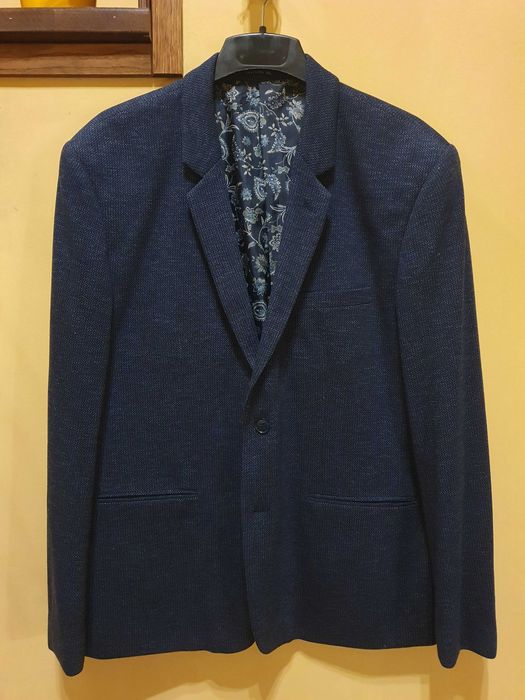 Sacou Medicine, albastru inchis, slim fit, XXL, nou