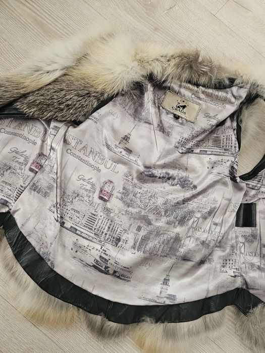 Blana naturala xs , 2 in 1 , maneci 3/4 detasabile