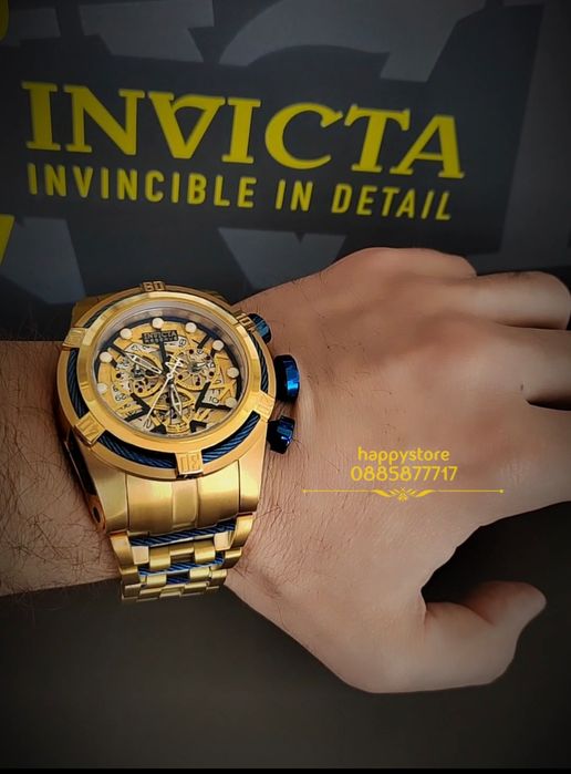 часовник INVICTA Zeus-Reserve Gold 52 mm, Инвикта нов