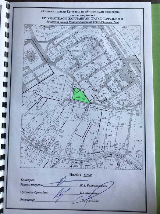 СРОЧНО !!! Продаётся земля в Яшнабаде 12 соток ор-р Тузел 3