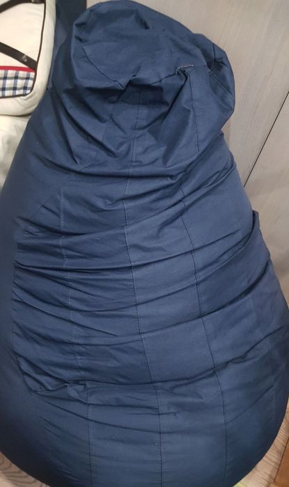 ПРОМОЦИЯ!!! Голям пуф със син калъф