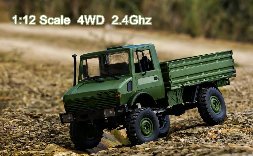 RC Военен камион 4WD 1:12 с 2.4GHz дистанционно управление