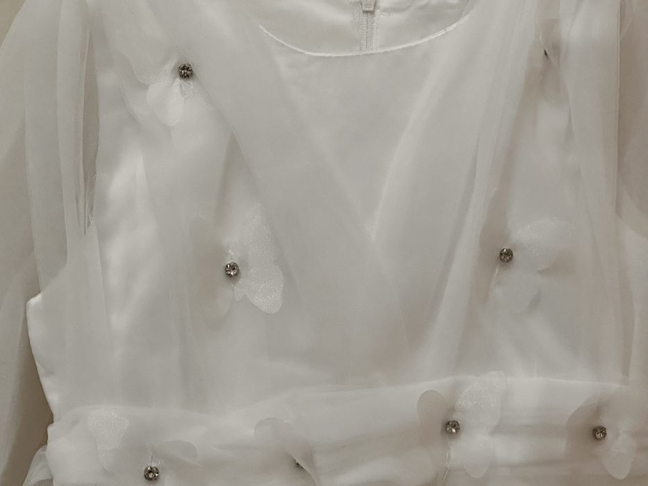 детские белые длинные платья