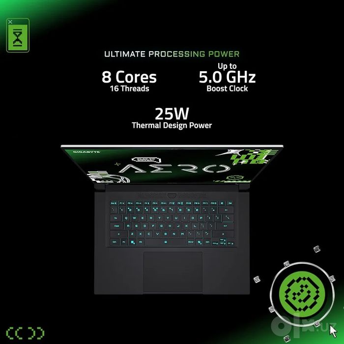 GIGABYTE AERO X16 QHD 165Hz AI Ryzen 7 350 16GB 512GB RTX 5070 8ГБ