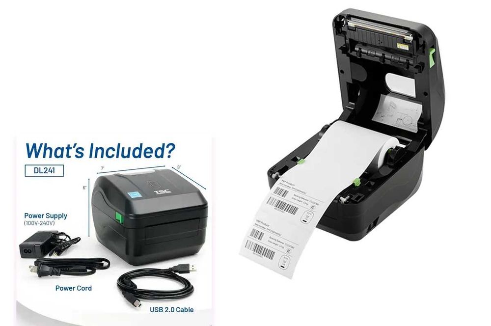 Нов термодиректен принтер за етикети TSC DL241 203 Dpi/USB/Lan/36 месеца гаранция