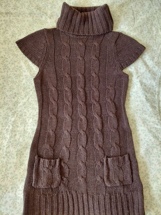 Rochie tricotata maro