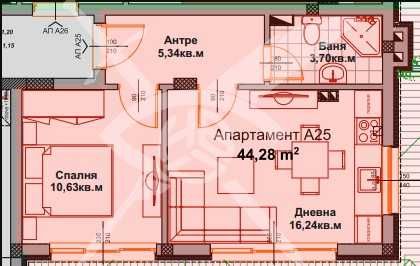 Продава се Двустаен апартамент в Айтос - 44 кв.м за 1036 €/кв.м - Снимка #1