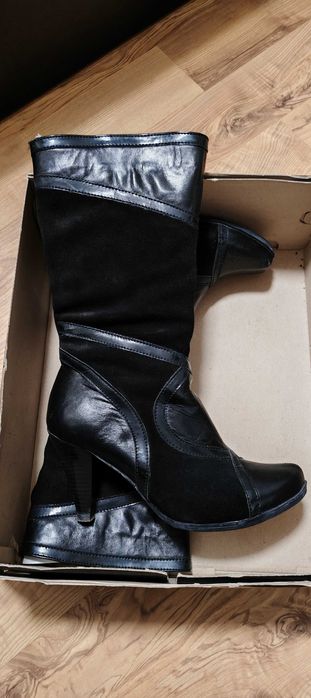 дамски ботуши обувки естествена кожа номер 38