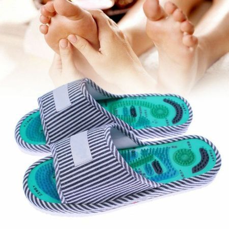 Papuci reflexoterapeutici masaj picioare/talpi albastri