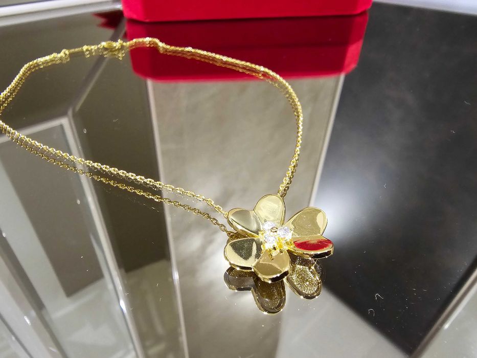 Van Cleef & Arpels VCA Gold Frivole Large Diamond Дамско Колие