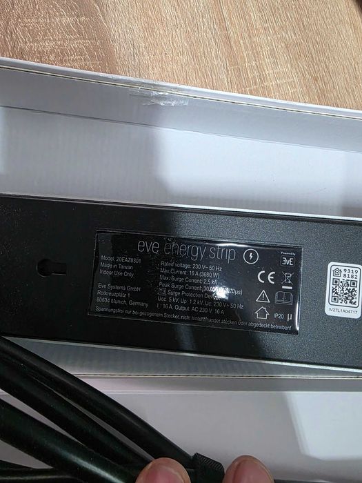 Prelungitor priză inteligentă triplă cu protecție, Eve Energy Strip