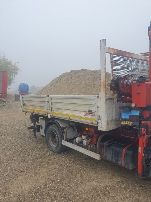 Transport  agregate de balastiera, pământ vegetal/ marfa cu descarcare macara