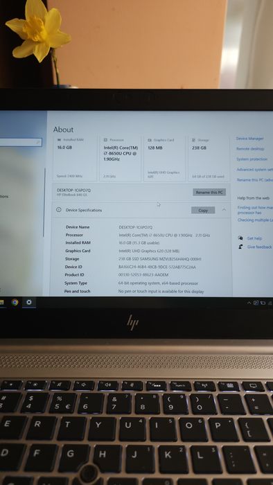 Laptop EliteBook 840 G5 I7 16gb ram 256gb stocare