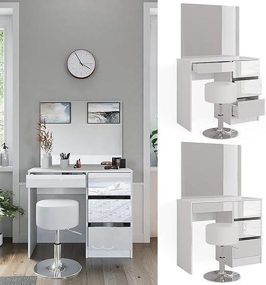Тоалетка "onyx gloss  90 см с led огледало