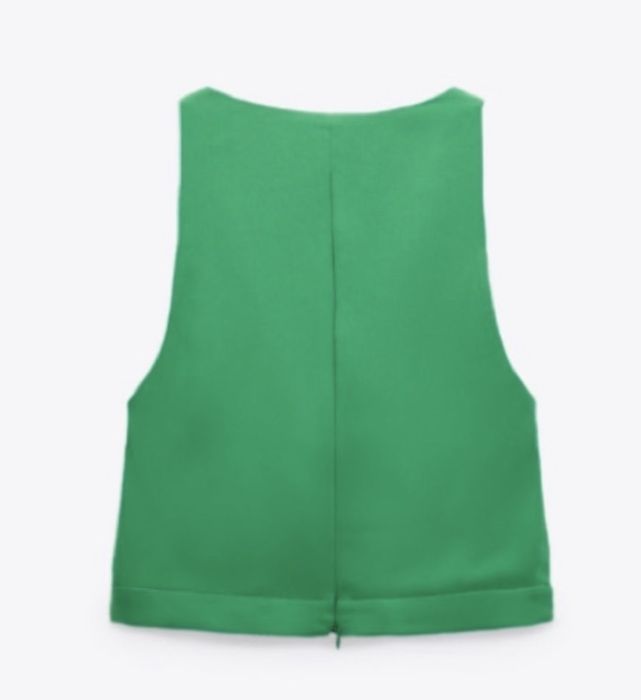 Зелен Кроп Топ Zara XS