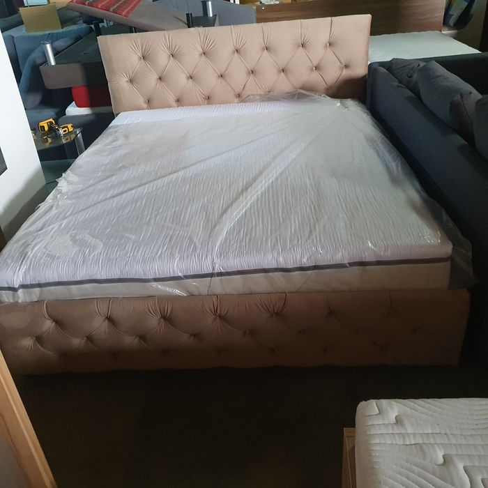 Pat dormitor tapițat 1,60m/2m +saltea