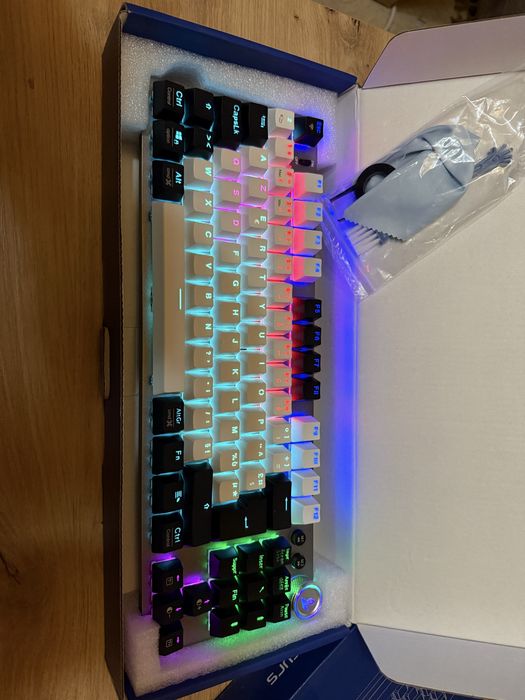 Tastatură mecanică gaming TECURS MK208 wireless,80%,red switch,AZERTY