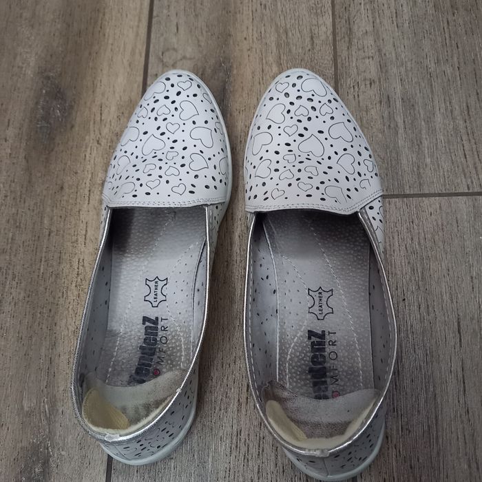 Espadrile albe din piele