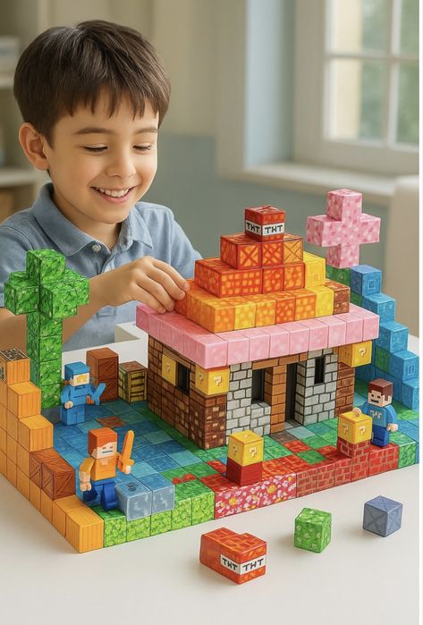 Майнкрафт магнитный конструктор