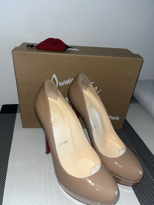 Christian Louboutin Nude Patent Pumps