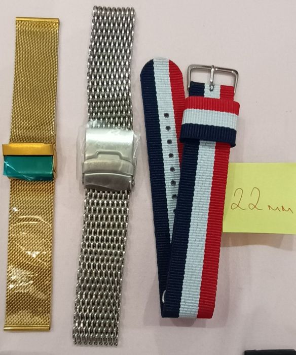 Верижка каишка за часовник 16 18 22 24 мм