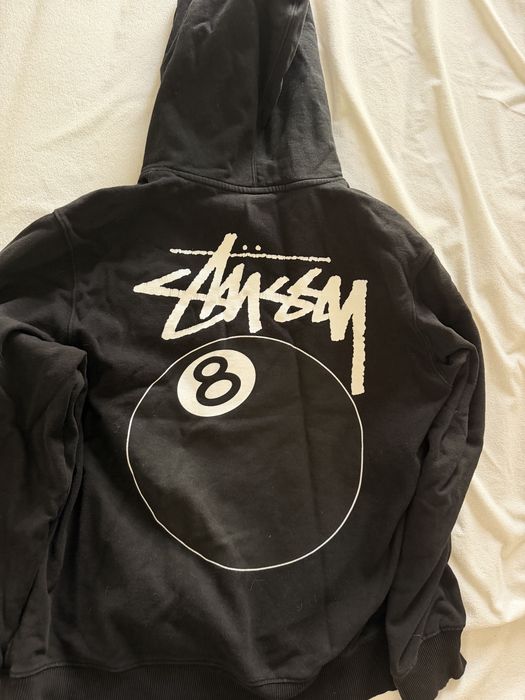 Stussy Black Hoodie 8Ball