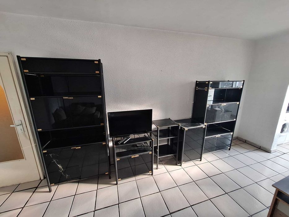 Черни стъклени секции комплект