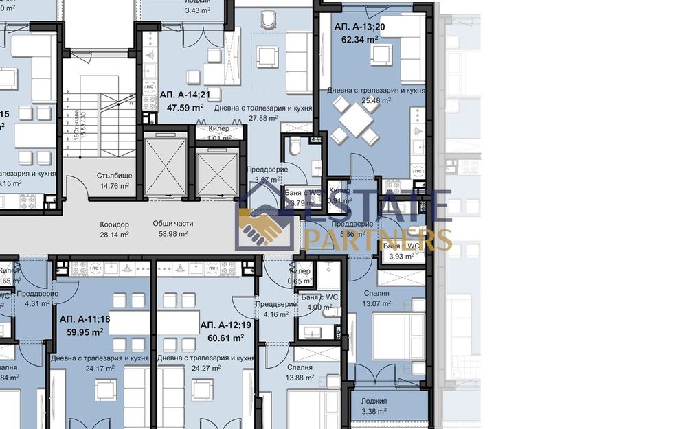 2-стаен в Пловдив-Западен площ 78