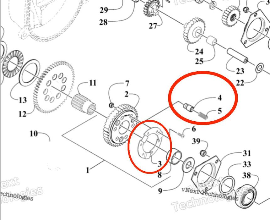 НОВ Комплект Задна Скорост за Arctic Cat Т-660 Panther 660 Z370 Z570