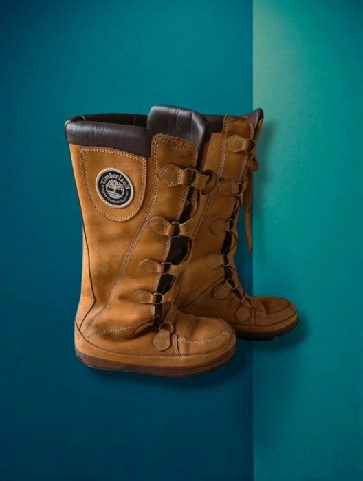 Vintage Timberland Faux-Fur & Suede Pull-On Mukluk Boots