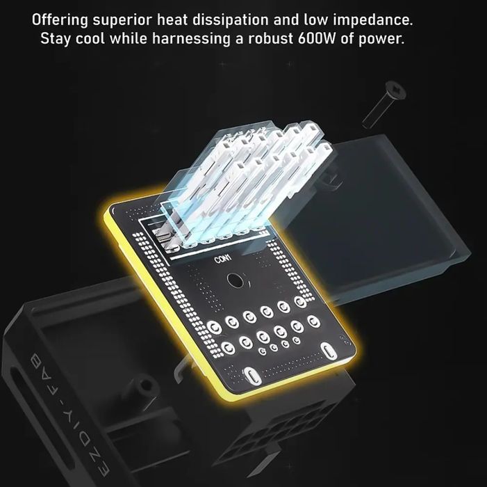 Адаптер питания Черный 12 пин 180 градусов