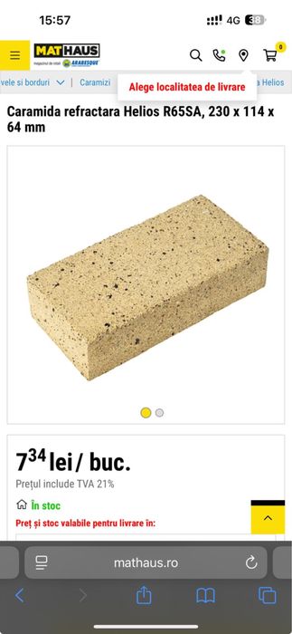 Caramida refractara noua