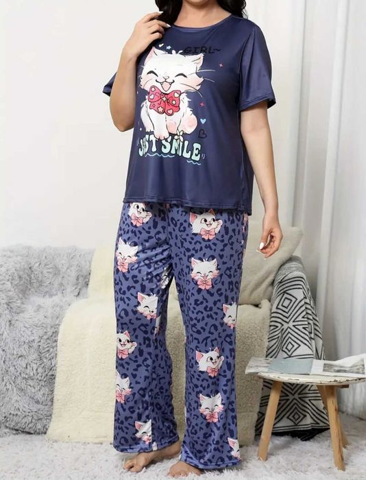 Дамска пижама с леопардов принт